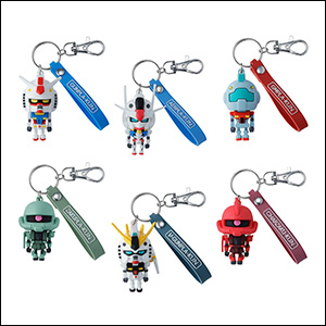 ガンプラくん」立体ラバーマスコットキーチェーン全6種、3月15日発売