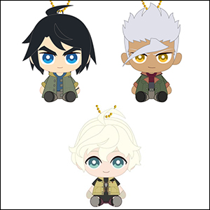三日月、オルガ、ウィスタリオのChibiぬいおすわりマスコットが
