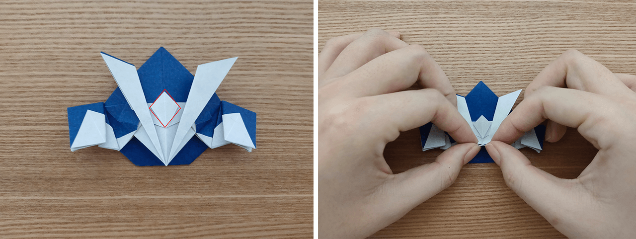 折り紙で兜 かぶと を作ってみよう リアルな兜 おりがみ部の記事一覧 おりがみ部 部活トップ バンダイによる 遊びと学びのココロ育むファミリーエンタメサイト